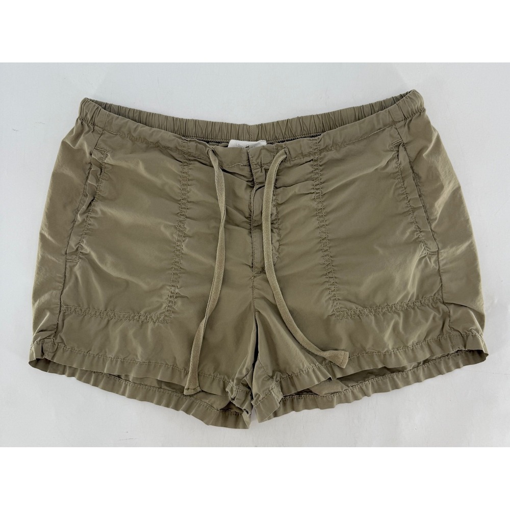 Lou & Grey Women's Lightweight 100% Cotton Khaki Drawstring Elastic Waist Sz M‎